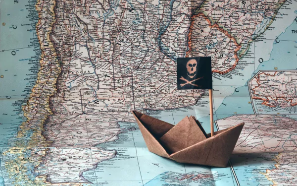 paper boat paper pirate map man made origami HD Desktop Wallpaper | Background Image