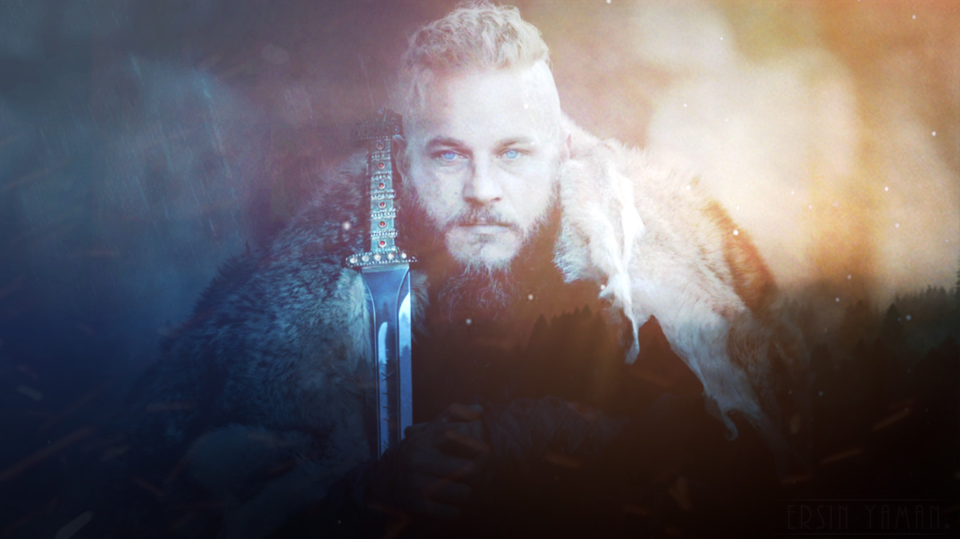 Ragnar Lothbrok - Ragnar Lodbrok - Viking Warrior Wallpaper by Anziehend |  Society6