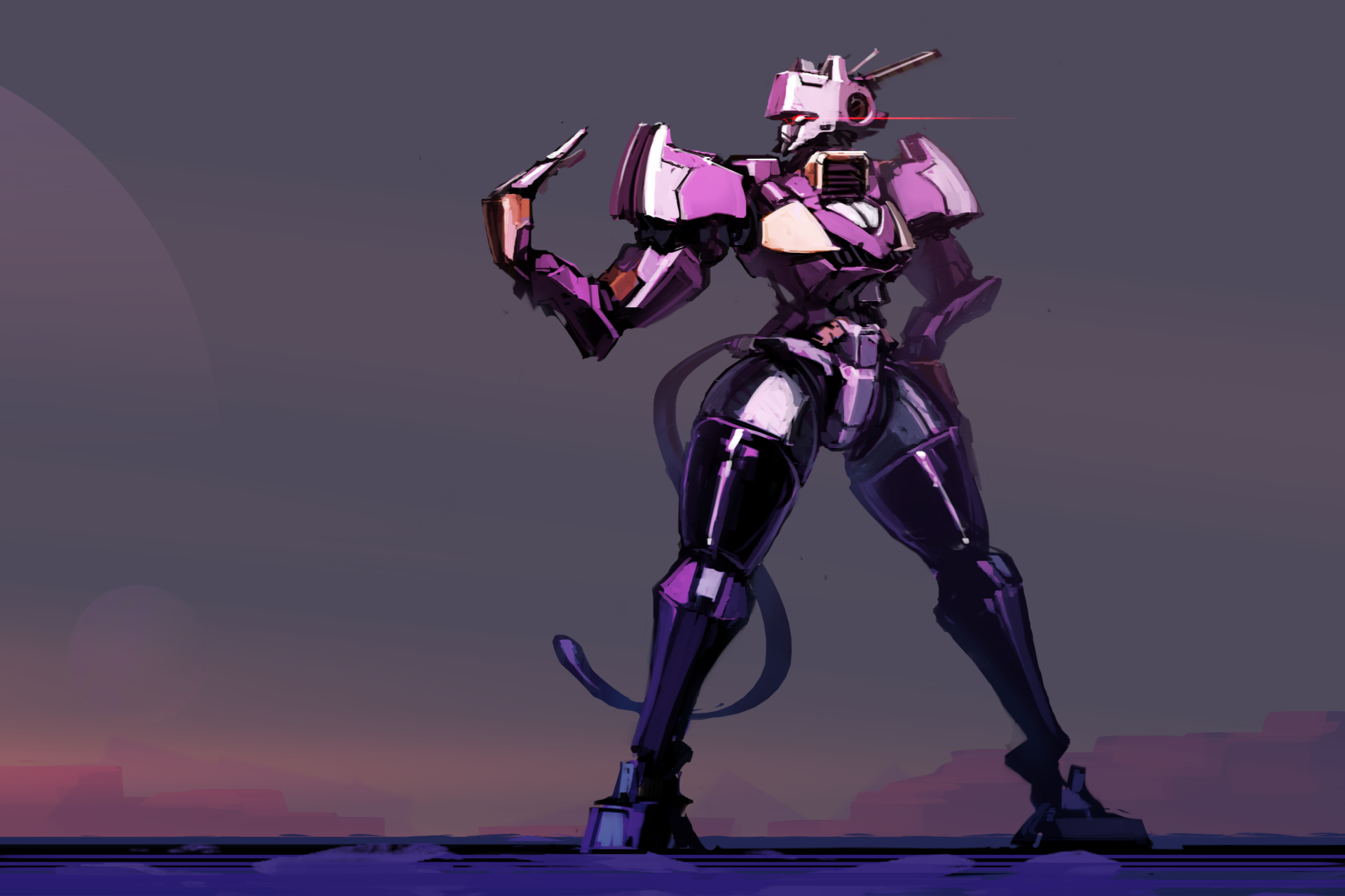 Download Tail Giant Sci Fi Robot HD Wallpaper by ksenolog