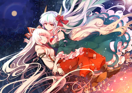 Fujiwara no Mokou Anime Touhou HD Desktop Wallpaper | Background Image