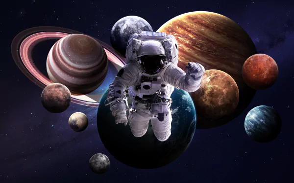 space planet moon earth neptune Saturn Jupiter Mars Sci Fi astronaut HD Desktop Wallpaper | Background Image
