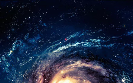 HD desktop wallpaper depicting a mesmerizing sci-fi galaxy with swirling stars and cosmic colors, creating a stunning background.