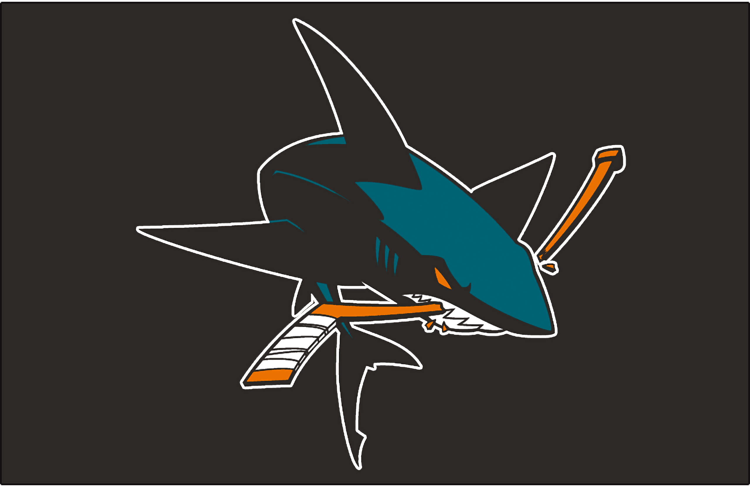 Download San Jose Sharks On American Flag Wallpaper