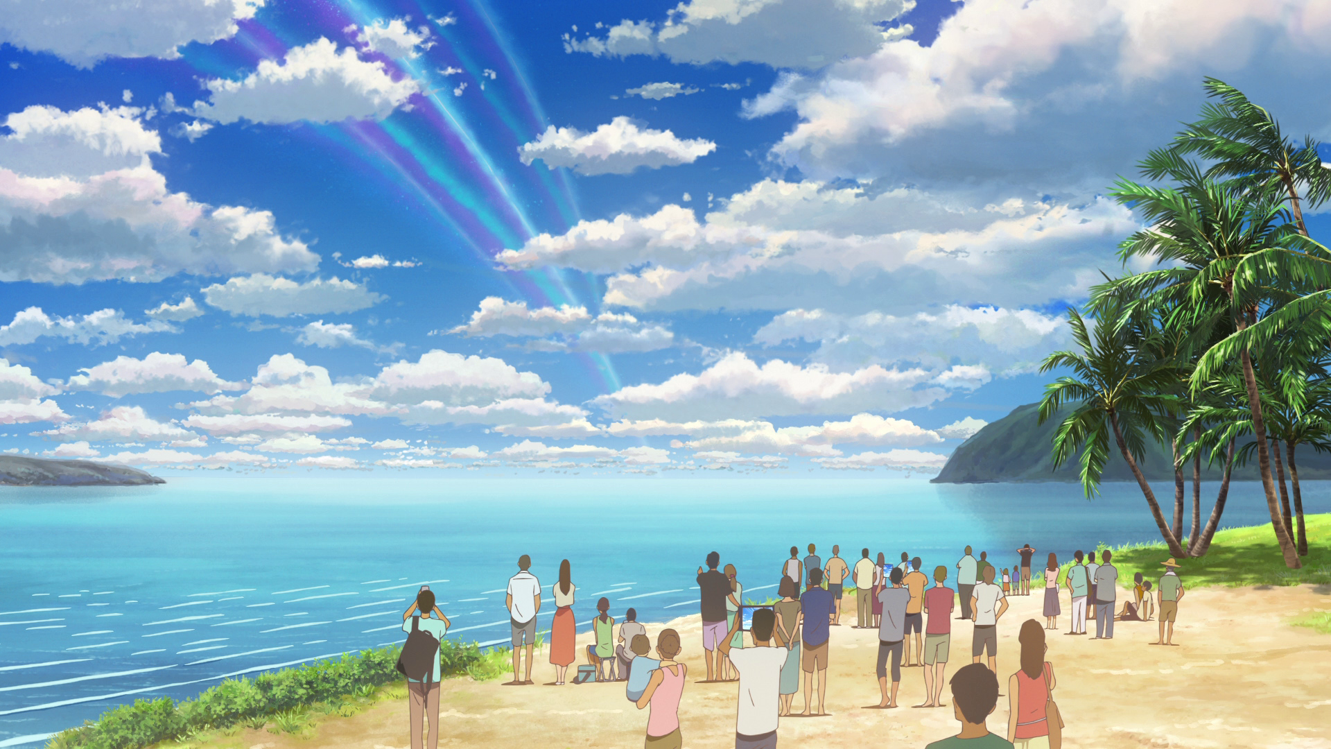 anime style beach background Stock Illustration | Adobe Stock