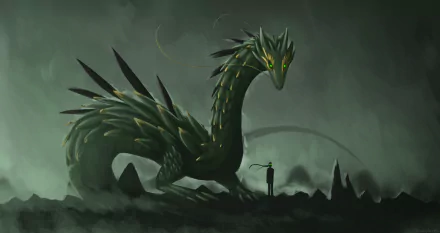 green eyes fantasy dragon HD Desktop Wallpaper | Background Image