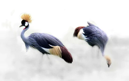  Grey-Crowned Cranes