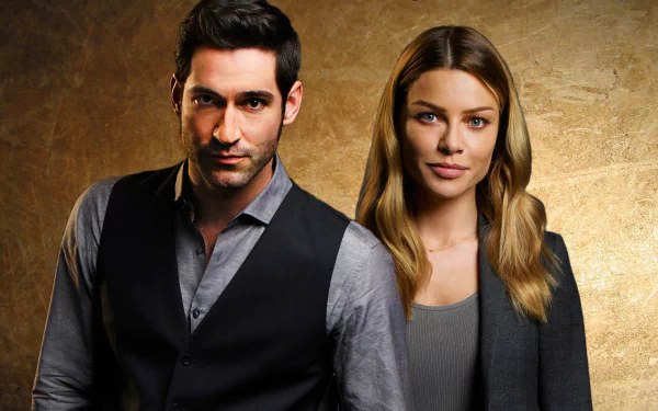 Lucifer (TV Show) Lucifer Morningstar Chloe Decker Lauren German Tom Ellis TV Show Lucifer HD Desktop Wallpaper | Background Image
