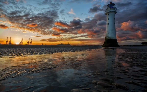 Man Made Lighthouse Building Sky Sunset Cloud HD Wallpaper | Background Image