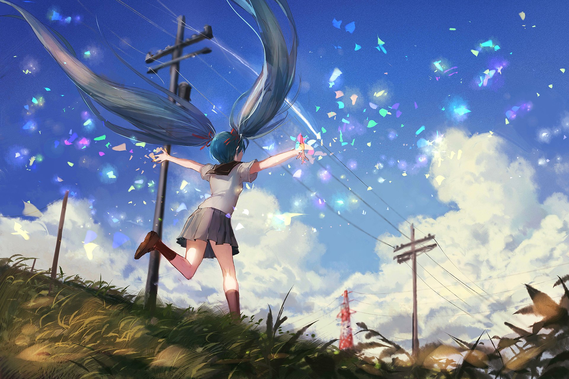 Download Hatsune Miku Anime Vocaloid HD Wallpaper