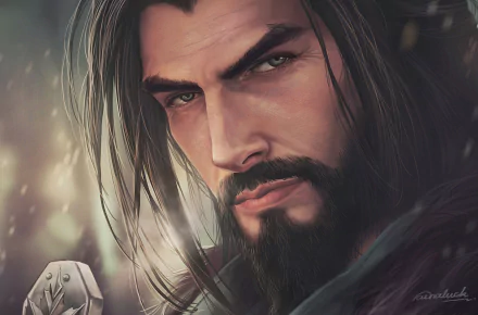 beard face fantasy men HD Desktop Wallpaper | Background Image