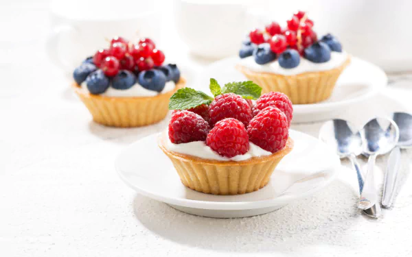 tart blueberry berry raspberry fruit pastry food dessert HD Desktop Wallpaper | Background Image