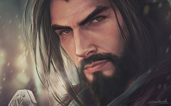 Fantasy Men Face Beard HD Wallpaper | Background Image