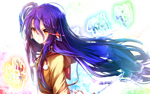 Anime No Game No Life Shuvi Dola Long Hair Orange Eyes Purple Hair Blue Hair No Game No Life: Zero HD Wallpaper | Background Image