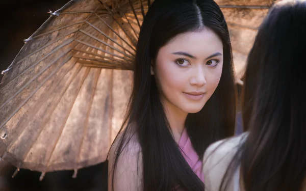 brown eyes brunette Thai model actress Celebrity Davika Hoorne HD Desktop Wallpaper | Background Image