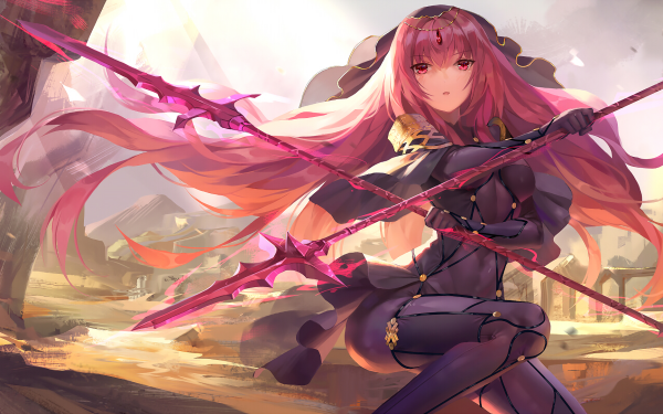 Anime Fate/Grand Order Fate Series Scathach Pink Hair Long Hair Pink Eyes HD Wallpaper | Background Image