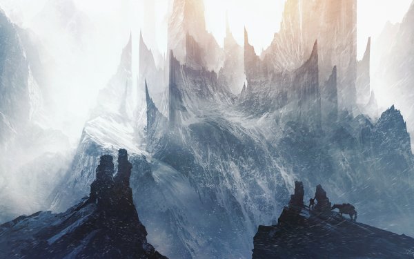 Fantasy Landscape Mountain HD Wallpaper | Background Image
