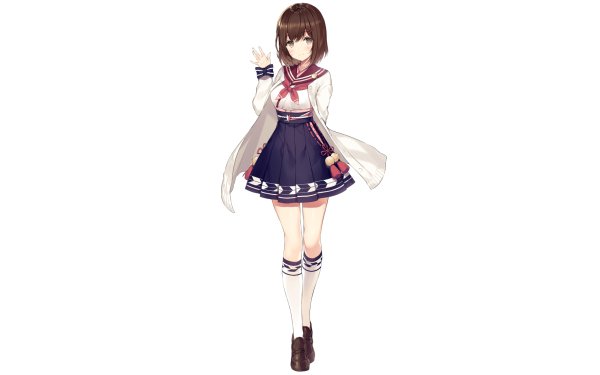 Anime Original School Uniform Short Hair HD Wallpaper | Background Image
