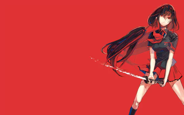Saya Kisaragi red Anime Blood-C red anime HD Desktop Wallpaper | Background Image