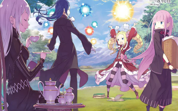 Roswaal L. Mathers Emilia (Re:ZERO) Beatrice (Re:ZERO) Anime Re:Zero - Starting Life in Another World HD Desktop Wallpaper | Background Image
