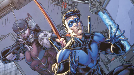 Nightwing Dick Grayson Red Arrow Arsenal (DC Comics) Speedy (DC Comics) Comic Teen Titans HD Desktop Wallpaper | Background Image