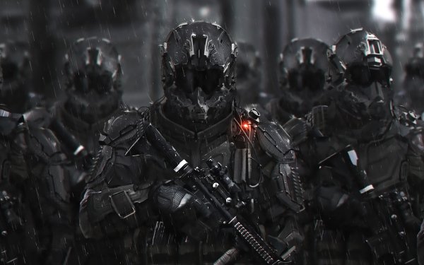 Military Sci Fi Armor Weapon Soldier Futuristic HD Wallpaper | Background Image