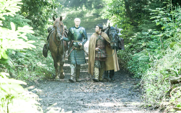 Daniel Portman Podrick Payne Gwendoline Christie Brienne Of Tarth TV Show Game Of Thrones HD Desktop Wallpaper | Background Image