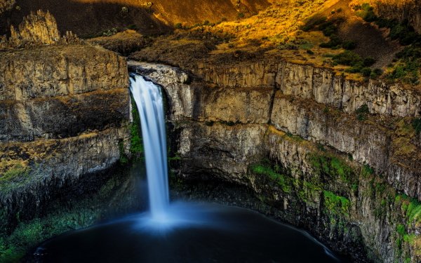 Earth Palouse Falls Waterfalls Waterfall Nature Cliff HD Wallpaper | Background Image