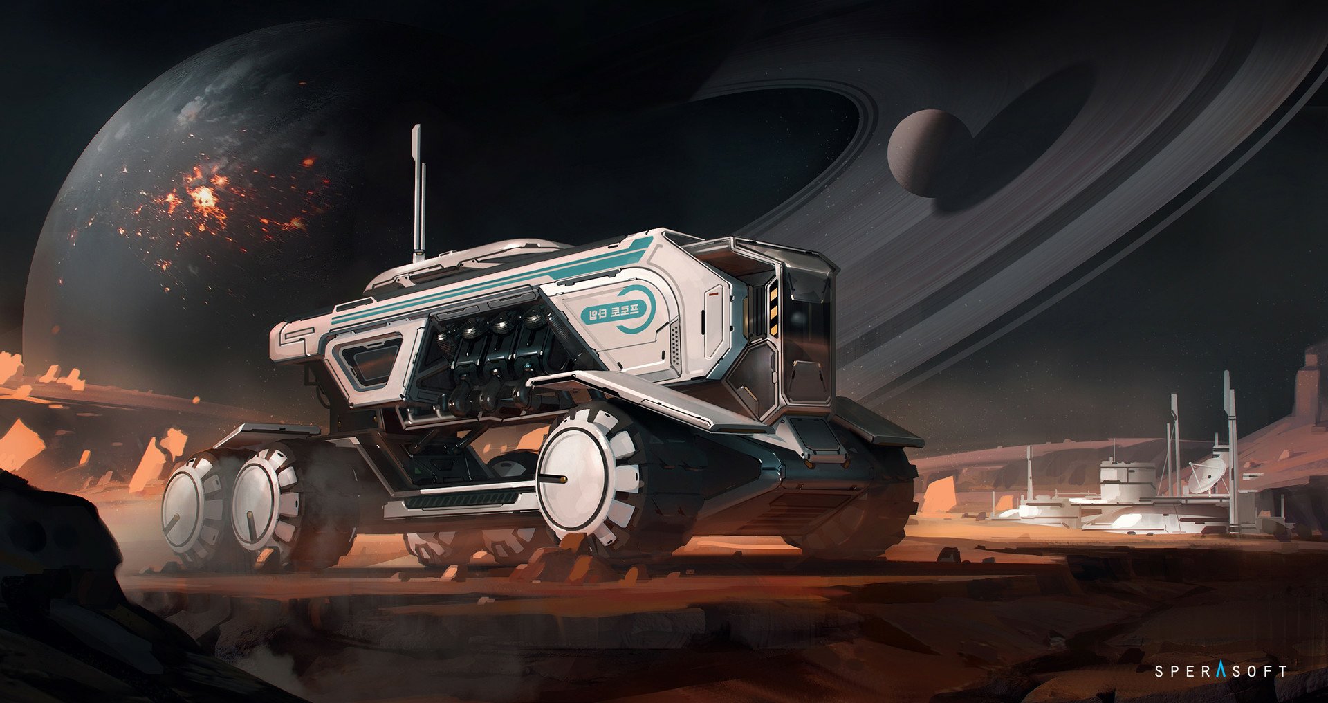 Download Planetary Ring Futuristic Planet Sci Fi Vehicle Wallpaper by ...