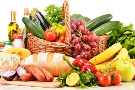basket food still life HD Desktop Wallpaper | Background Image
