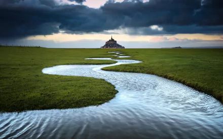religious Mont Saint- Michel HD Desktop Wallpaper | Background Image