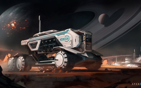 Sci Fi Vehicle Planet Futuristic Planetary Ring HD Wallpaper | Background Image