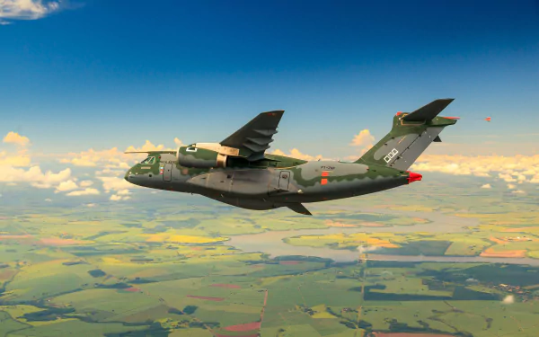 transport aircraft warplane aircraft military Embraer KC-390 HD Desktop Wallpaper | Background Image