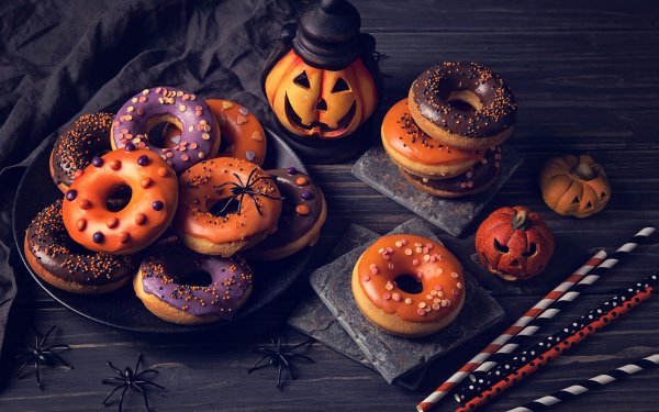 Holiday Halloween Doughnut HD Wallpaper | Background Image