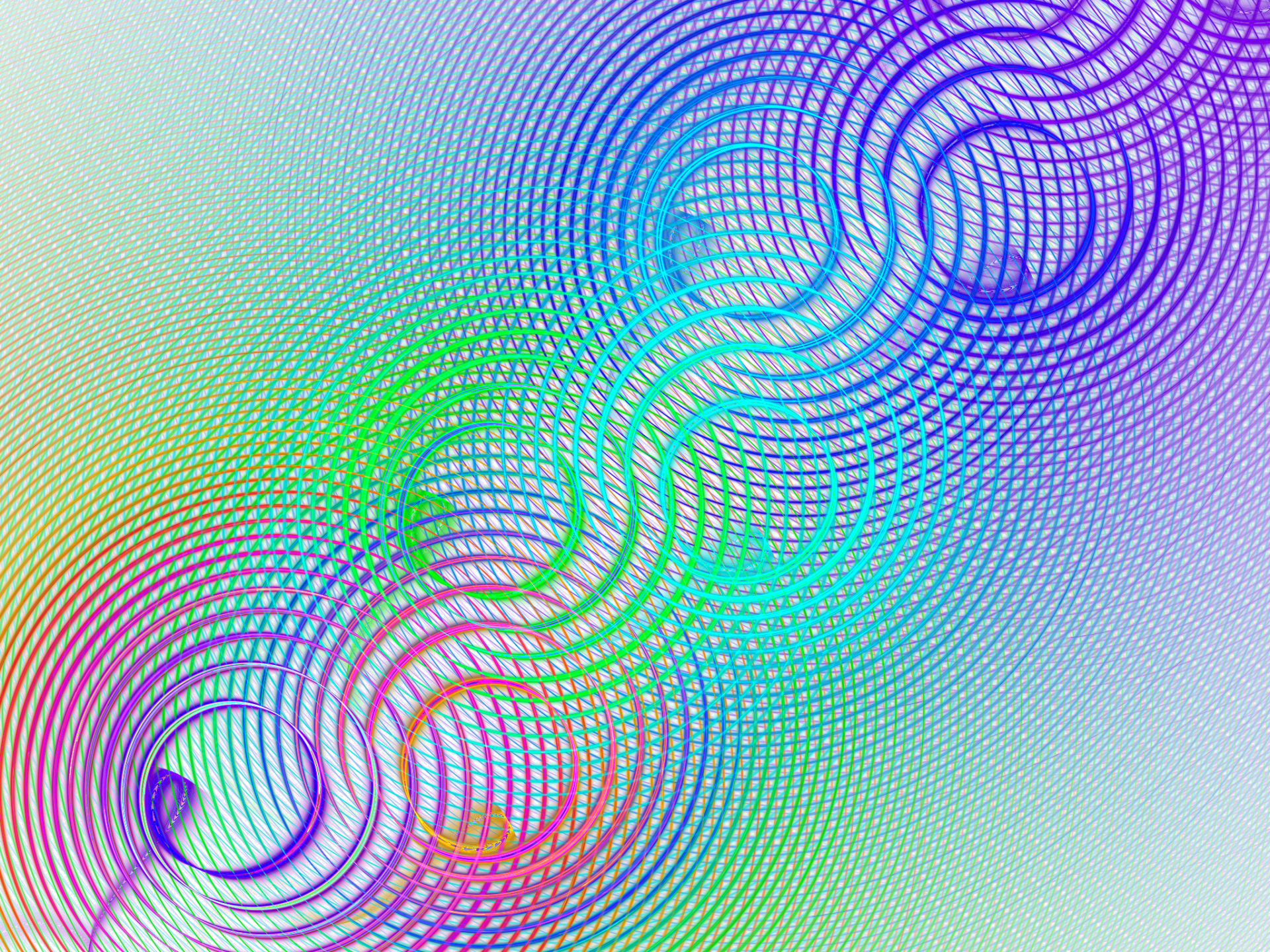 Abstract colorful fractal circles created with Apophysis software form a vibrant, intricate pattern in this HD PC desktop wallpaper and background.