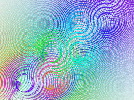 Abstract colorful fractal circles created with Apophysis software form a vibrant, intricate pattern in this HD PC desktop wallpaper and background.