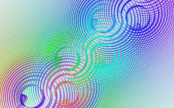 Abstract colorful fractal circles created with Apophysis software form a vibrant, intricate pattern in this HD PC desktop wallpaper and background.