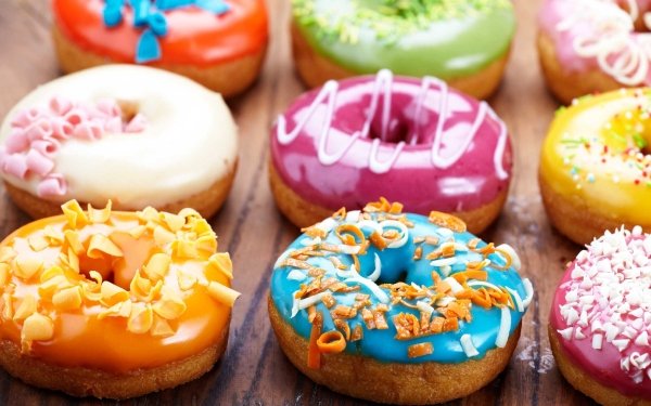 Food Doughnut Sweets Colors HD Wallpaper | Background Image