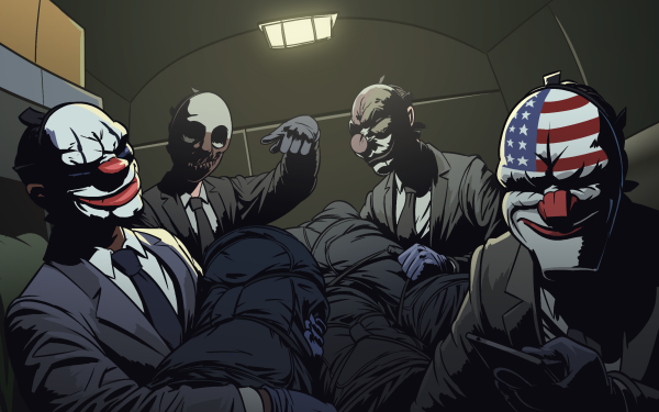 Video Game Payday 2 Payday Hoxton Wolf Chains Dallas HD Wallpaper | Background Image
