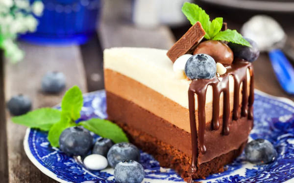 still life berry blueberry chocolate pastry food dessert HD Desktop Wallpaper | Background Image