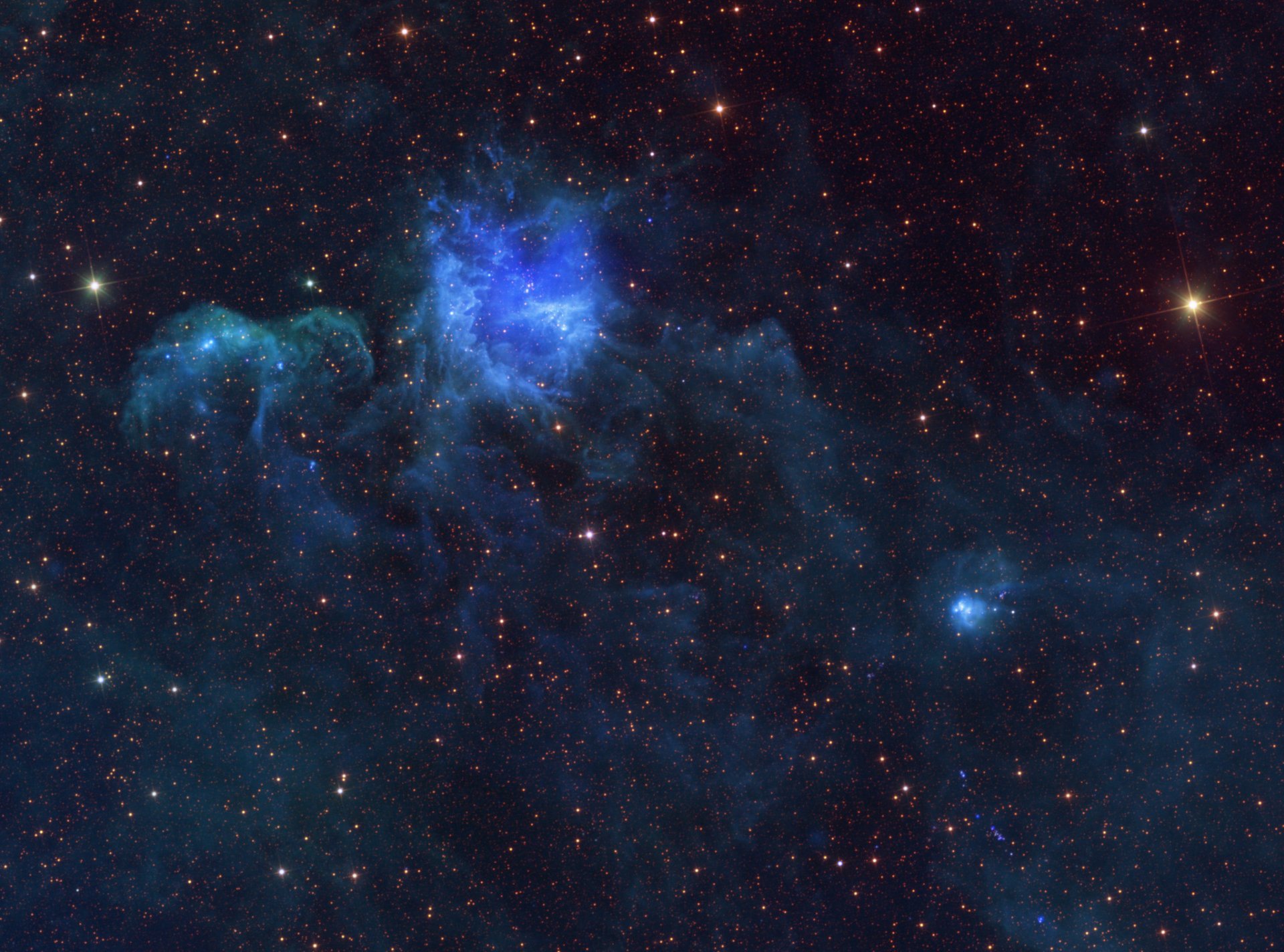 Download Blue Star Space Sci Fi Nebula HD Wallpaper
