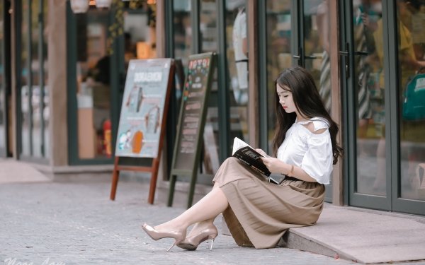 Women Asian Model Brunette High Heels HD Wallpaper | Background Image