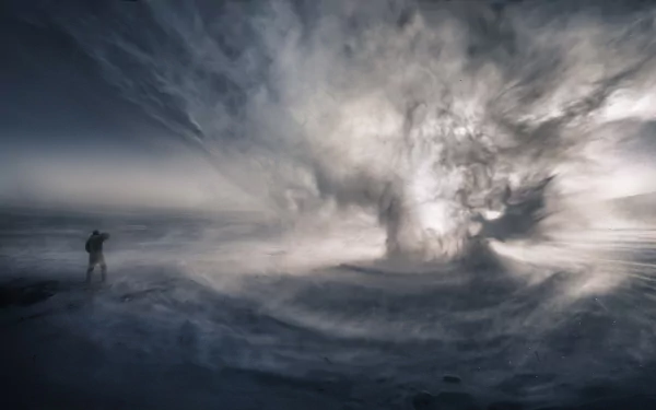 snow nature tornado HD Desktop Wallpaper | Background Image