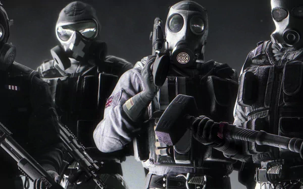 Thatcher (Tom Clancy's Rainbow Six: Siege) Sledge (Tom Clancy's Rainbow Six: Siege) Smoke (Tom Clancy's Rainbow Six: Siege) Mute (Tom Clancy's Rainbow Six: Siege) gas mask video game Tom Clancy's Rainbow Six: Siege HD Desktop Wallpaper | Background Image