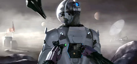 futuristic antenna Sci Fi robot HD Desktop Wallpaper | Background Image