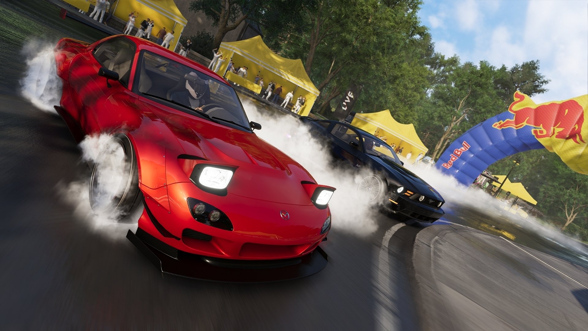 Rx 7 And Mustang Drift Hd Wallpaper Background Image 1920x1080
