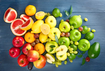 grapefruit grapes avocado apple lemon food fruit HD Desktop Wallpaper | Background Image
