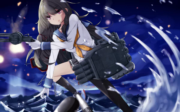 Isokaze (Kancolle) Anime Kantai Collection HD Desktop Wallpaper | Background Image