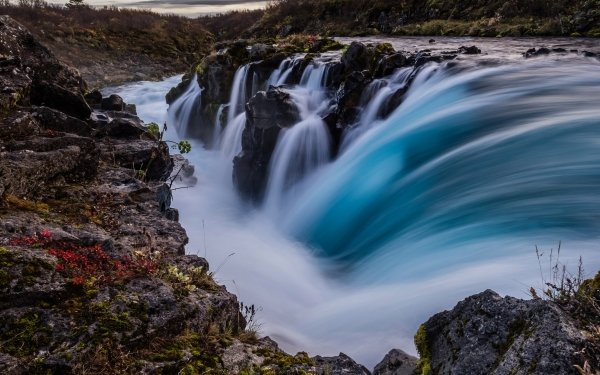 Earth Waterfall Waterfalls Nature Foam HD Wallpaper | Background Image