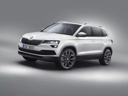 white car SUV car Skoda vehicle Skoda Karoq HD Desktop Wallpaper | Background Image