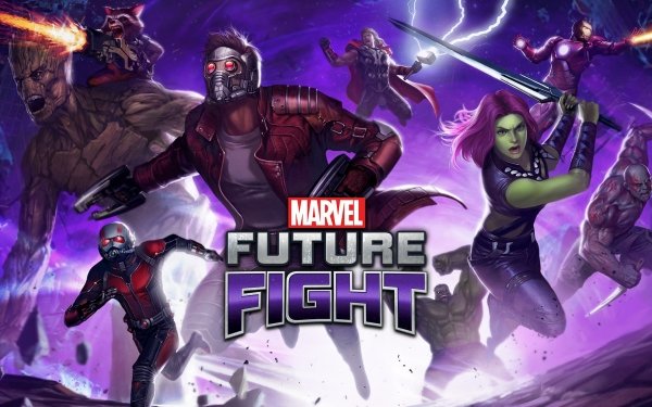 Video Game Marvel: Future Fight Star Lord Gamora Groot Rocket Raccoon Thor Iron Man Drax The Destroyer Hulk Ant-Man HD Wallpaper | Background Image